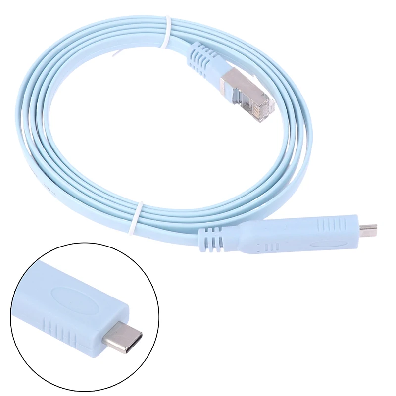 For Router Rj 45 Data Cable Converter Type-C Switch Control Cables 1.5m Usb C To Rj45 Console Cable Rs232 Serial Adapter