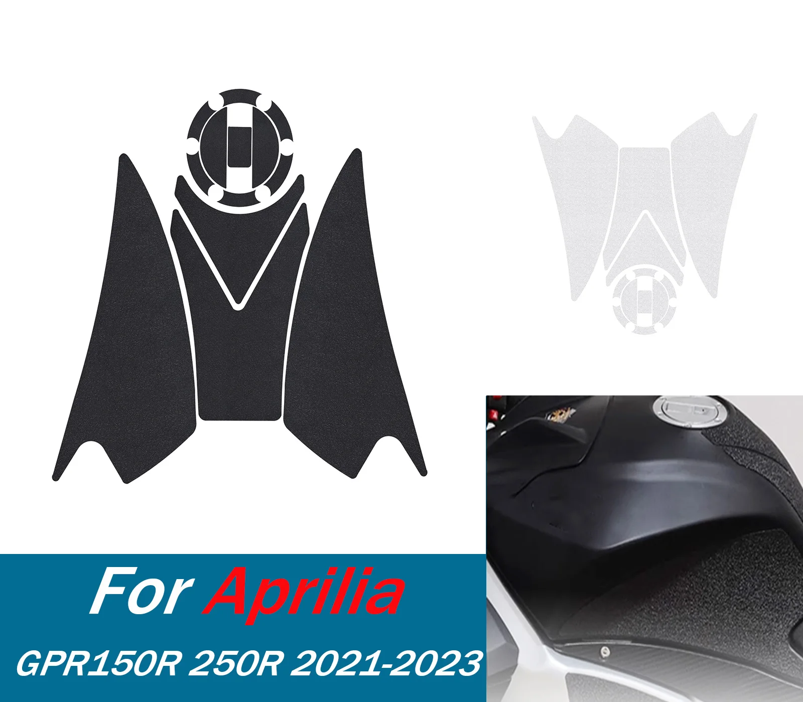 

For GPR150R GPR250R Tank Pad Stickers Gas Protector For Aprilia GPR 150R 250R 2021-2023 Motor Kit Knee Gas Protection Stickers