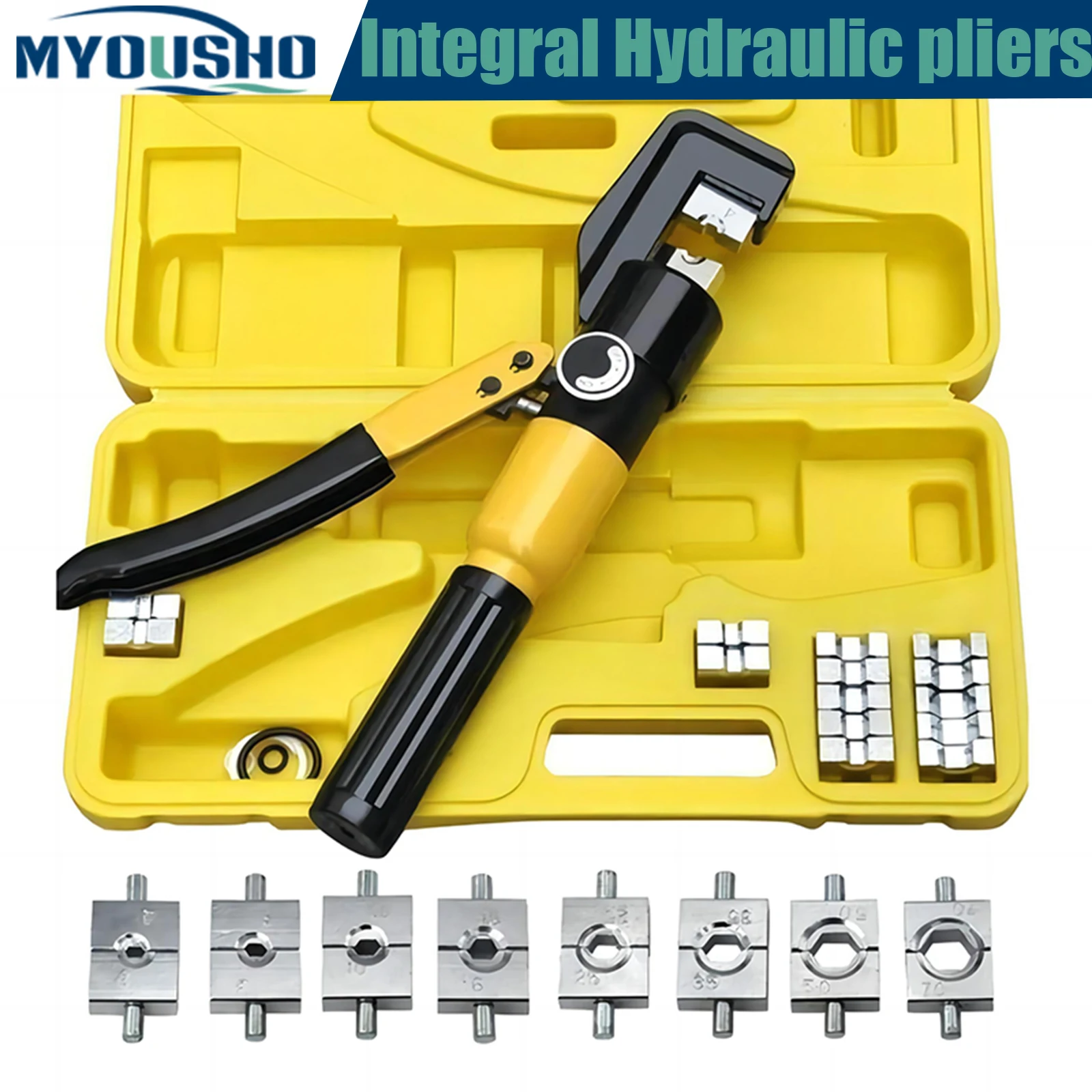 Myousho Hydraulic Crimping Tool YQK-70 Cable Lug Crimper Plier 4-70mm2 Compression Tool Pressure 8T Pressure