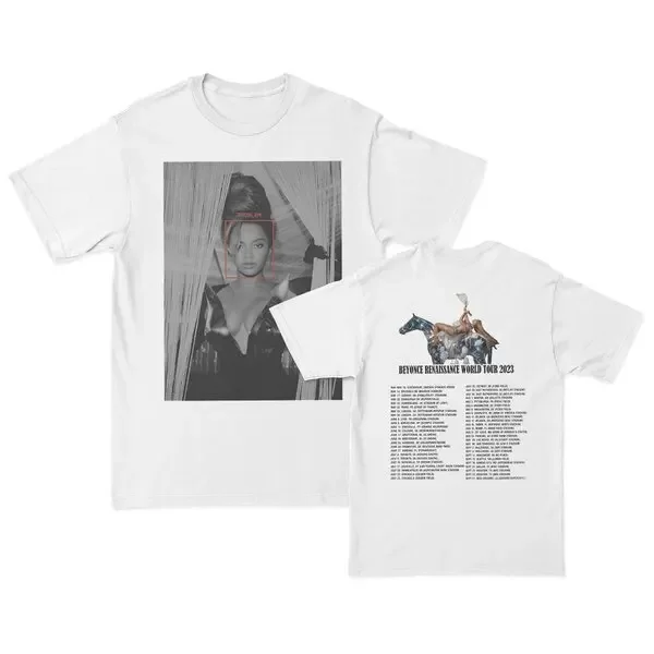 Men Women Pure Cotton World Tour Accessories Tee Shirt Adult Clothes 2024 Beyonce Renaissance Outfits oversized tshirt harajuku