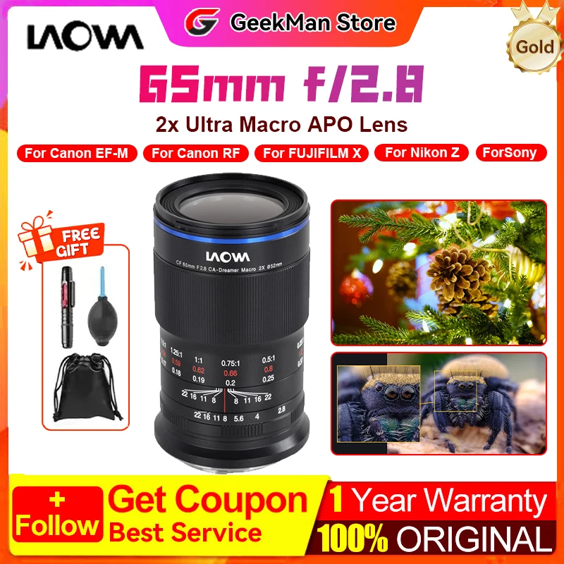 Laowa 65mm f/2.8 2x Ultra Macro APO Lens for Sony E for FUJIFILM X