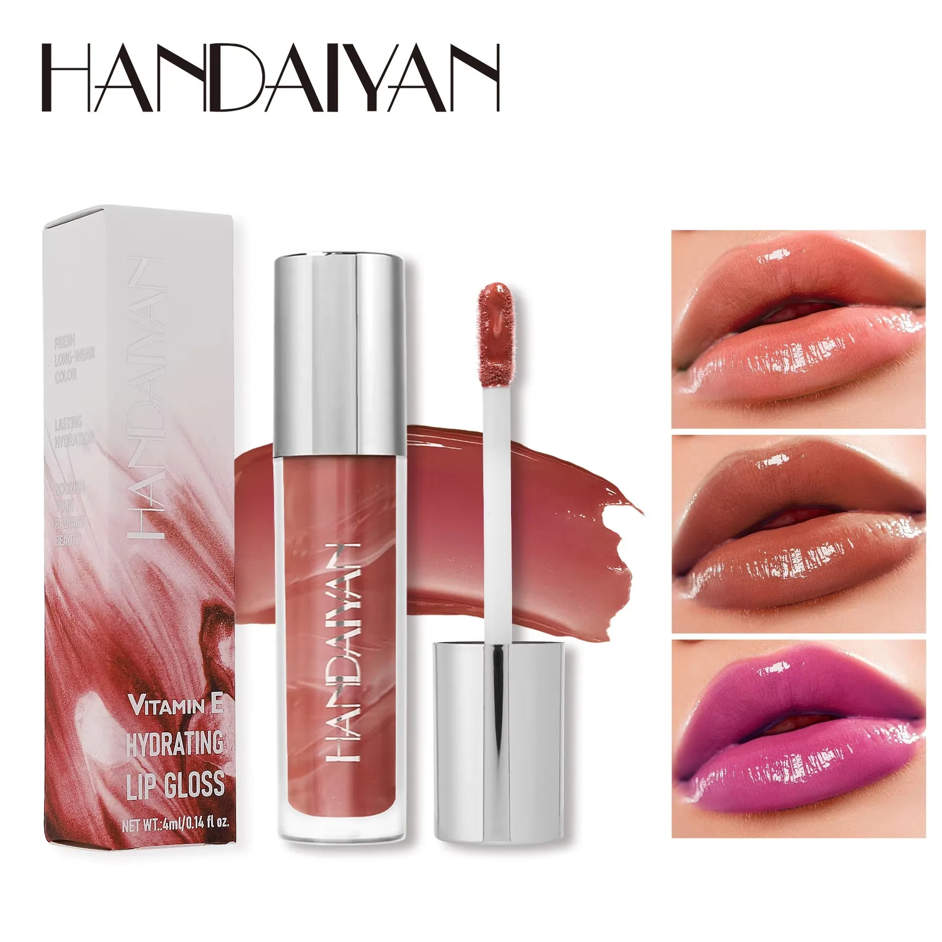 

6 Color Moisturizing Lip Gloss Non-fading Waterproof Liquid Lipstick Easy Color Natural Lip Stain Lip Makeup Care Cosmetic.