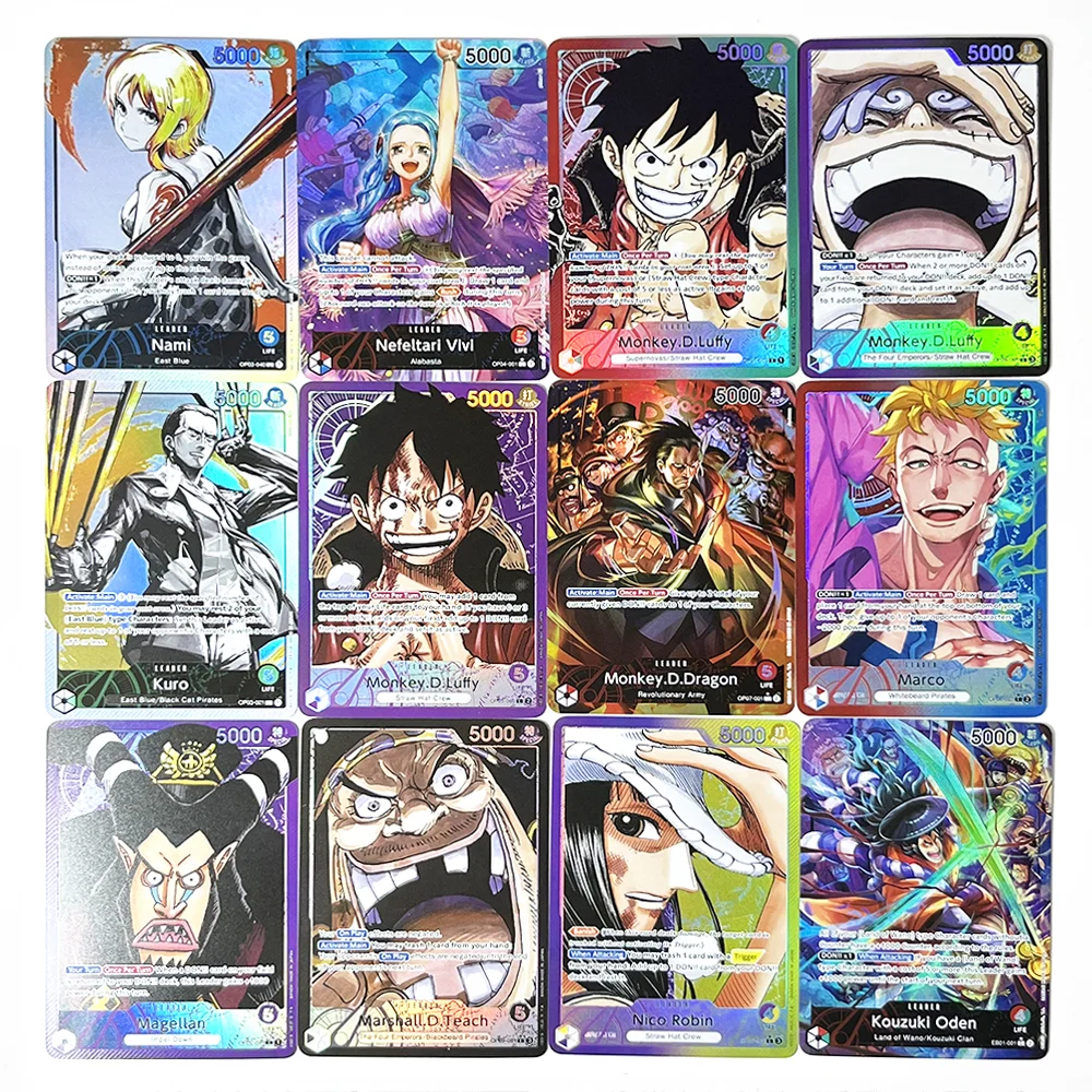 Cartes de jeu d'anime One Piece Leader Proxy DIY OPCG Monkey.D.Dragon Monkey.D.Luffy Nefeltari Vivi Nico Robin Kouzuki Oden Nami