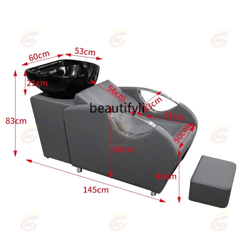 Hair Saloon Dedicated Fumigation Head Therapy Shampoo Chair Water Circulation Hair Care Salon Fiberglass Thai Massage Bed