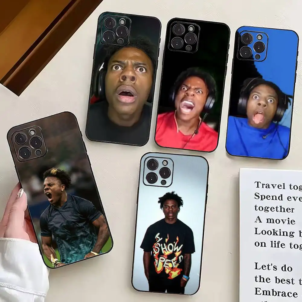 

I-Ishowspeed funny face Phone Case For iPhone 17, 16,15,14,13,12,11 Plus,Pro Max, Others Soft Black Cover