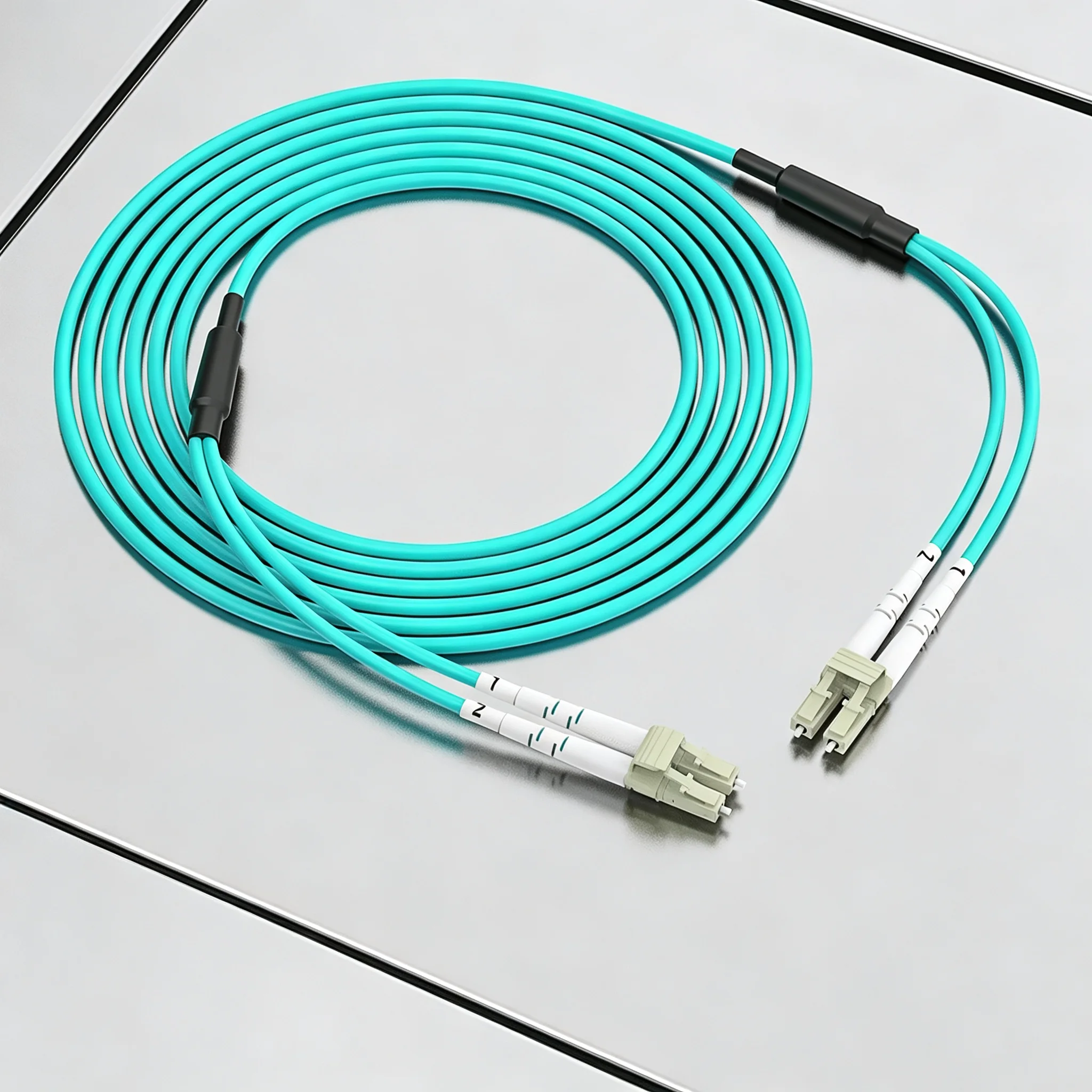 armored-fiber-optic-jumper-2c-om3-om4-70m-80m-90m-100m-120m-lc-lc-sc-sc-optical-patchcord-multimode-2-cores-can-be-customized