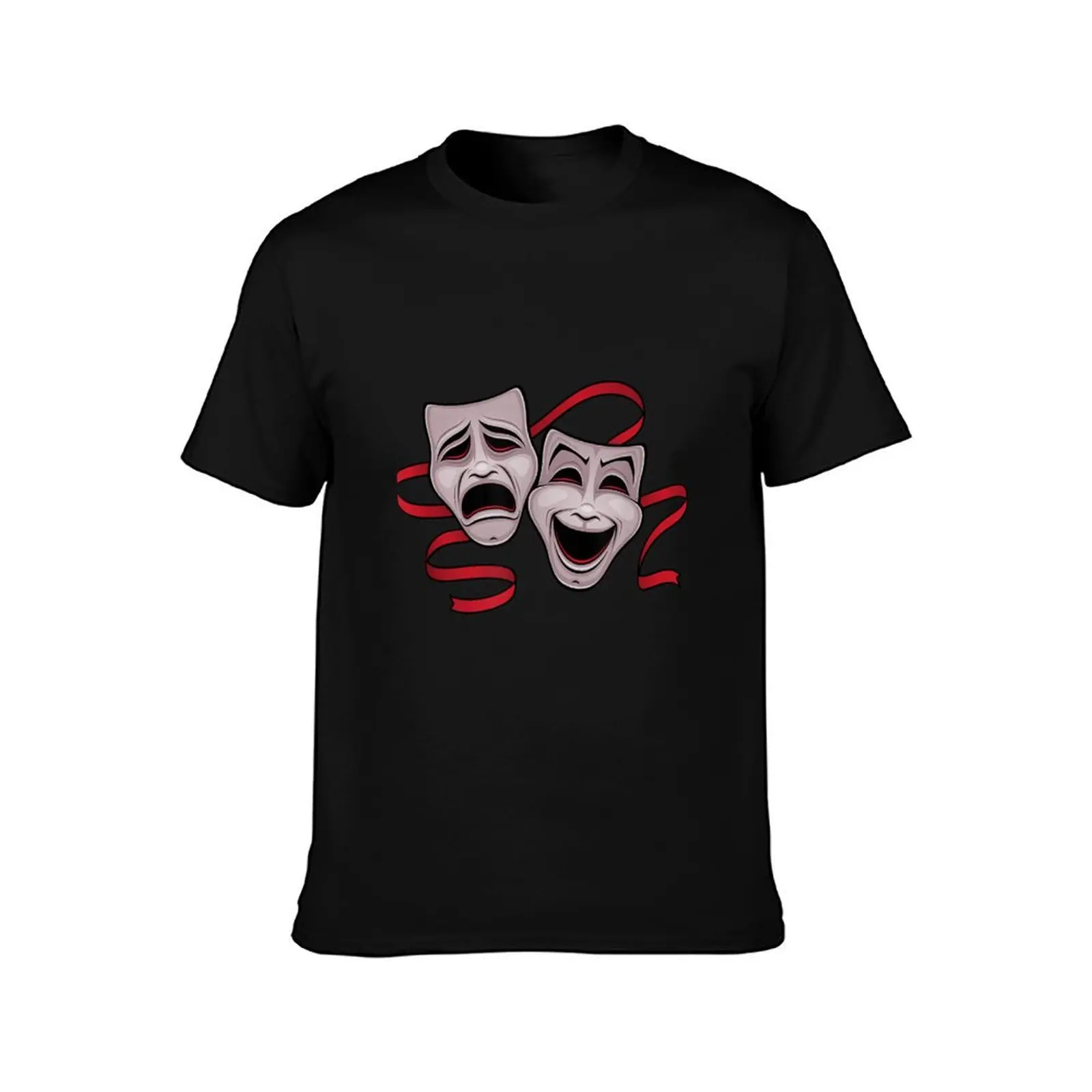 Drama Comedy And Tragedy Mask T-Shirt Anti-Wrinkle Short Sleeve T-Shirt view 2