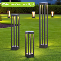IP54 Outdoor Waterproof Garden Light Aluminum Alloy Path Lighting Lawn Lamp Black light 3000K led Door Pillar Lights