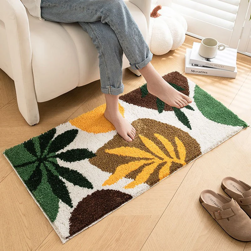 

New Fre Floing Bedroom Carpet Thiened Velvet Anti-Slip Mat Bede Long Strip Floor Pad Easy to Clean Home Decor Rug