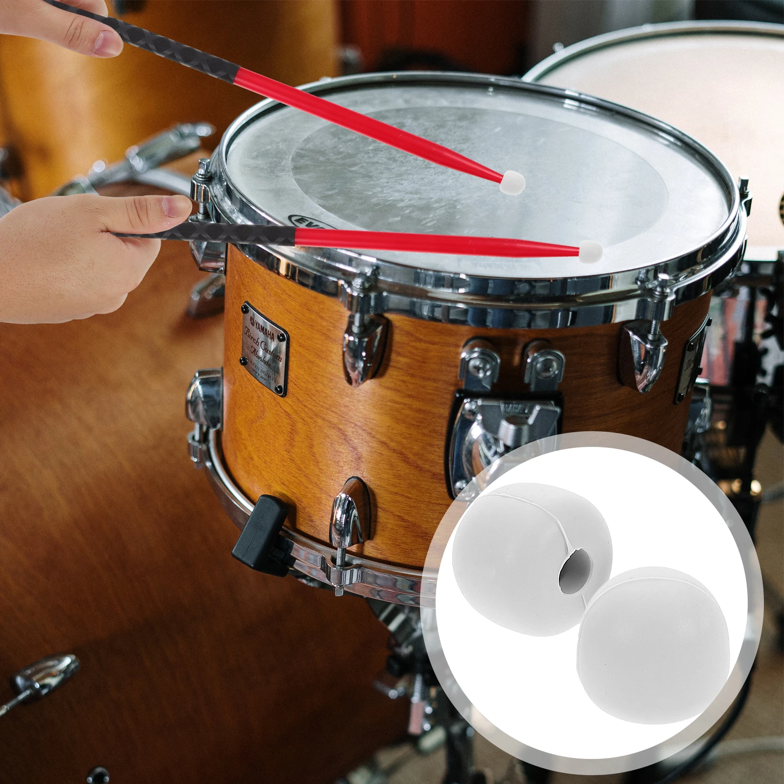 

Silent Hammer Head Drum Room Practice Mute Tools Exercise Light Grey Silica Gel