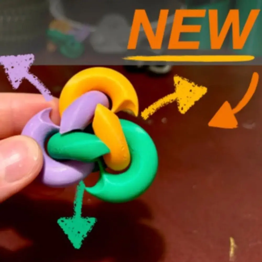 Facile da maneggiare Rilassante Cubo pieghevole infinito Leggero rotante Cubo pieghevole illimitato Colorato 3D Spin Fidget Toys Giocattolo da scrivania