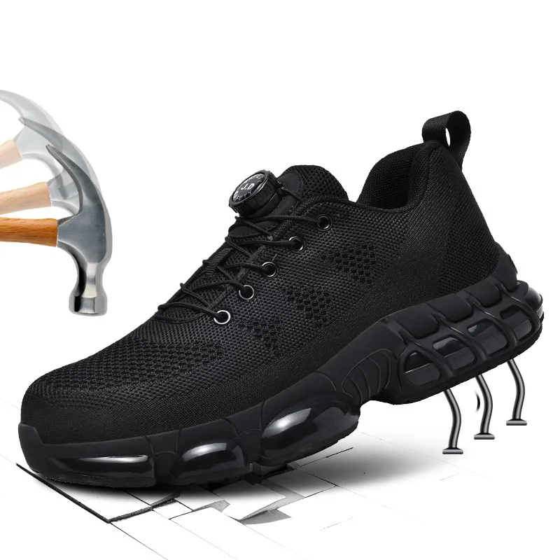 

Steel Toe Shoes for Men Work Shoes Lightweight Safety Sneakers with Puncture Resistant Midsole for Construction Warehouse Work