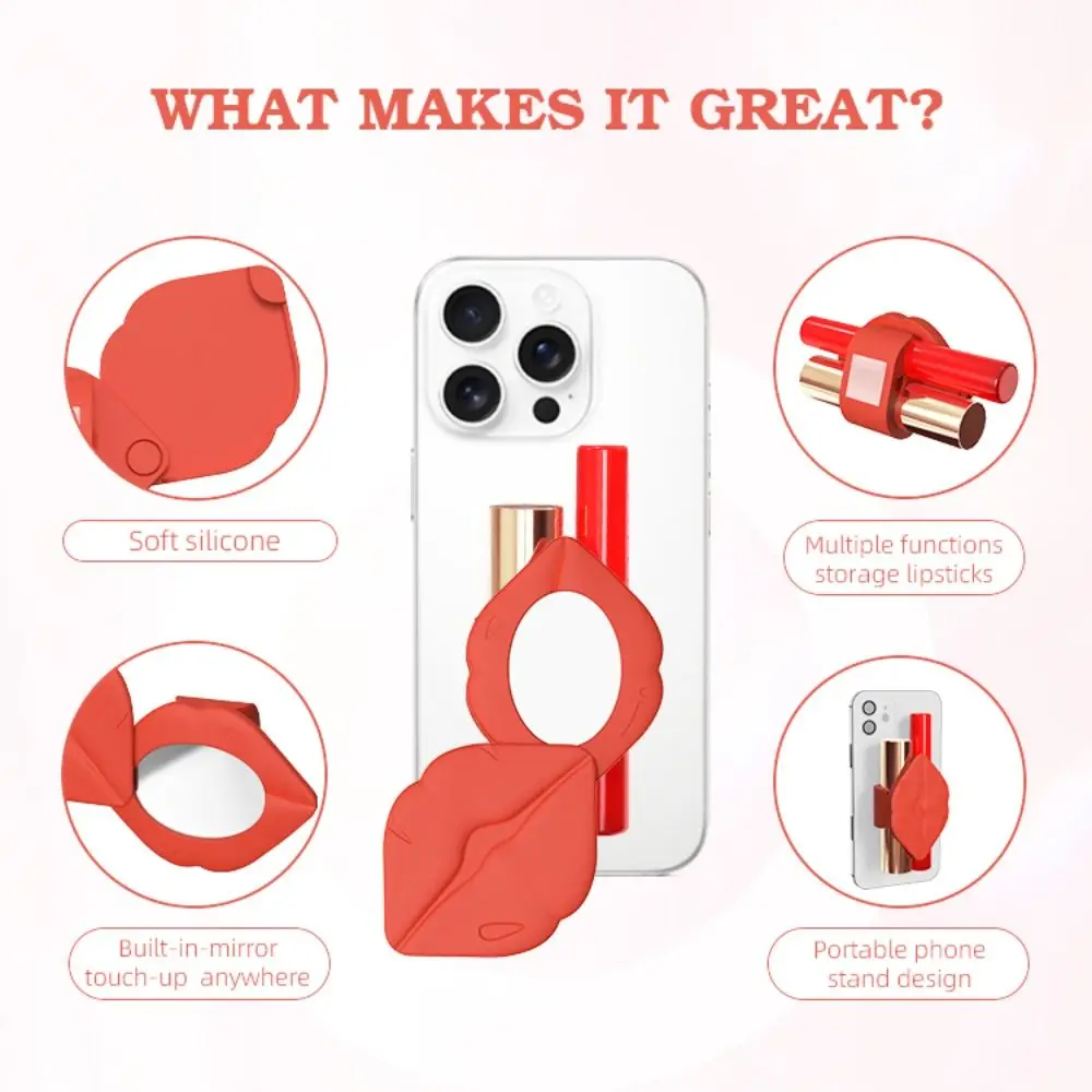 Custodia per cellulare in silicone resistente Rosso Beige Kaki Custodia morbida per rossetto per telefono Custodia protettiva per telefono a forma di labbra Donna Ragazza