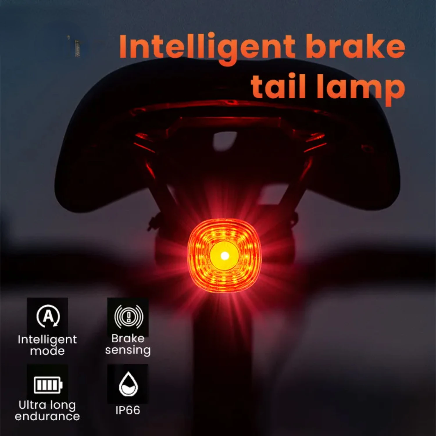 Bicycle Rear Light Bike USB Charge Taillight MTB Waterproof  Smart Brake Sensing Rear Light Cycling Seatpost Taillight Spexcel