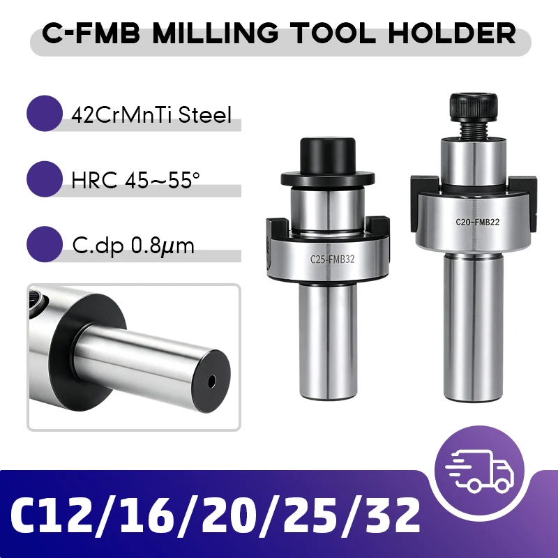 Face Milling Cutter Tool Holder Straight Shank FMB22 FMB27 FMB32 C12 C16 C20 C25 C32 Compatible with BAP 300R 400R for 50/63mm M