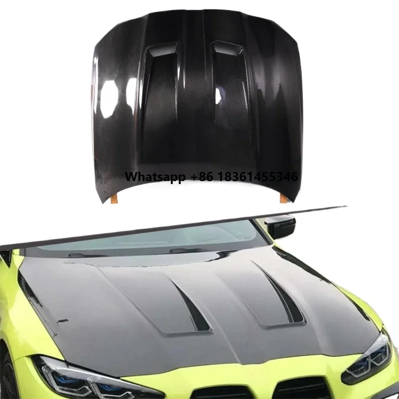 

For G80 M3 Carbon Fiber G82 M4 Body Kit 2021+Dry Full Carbon Fiber Hood Bonnet