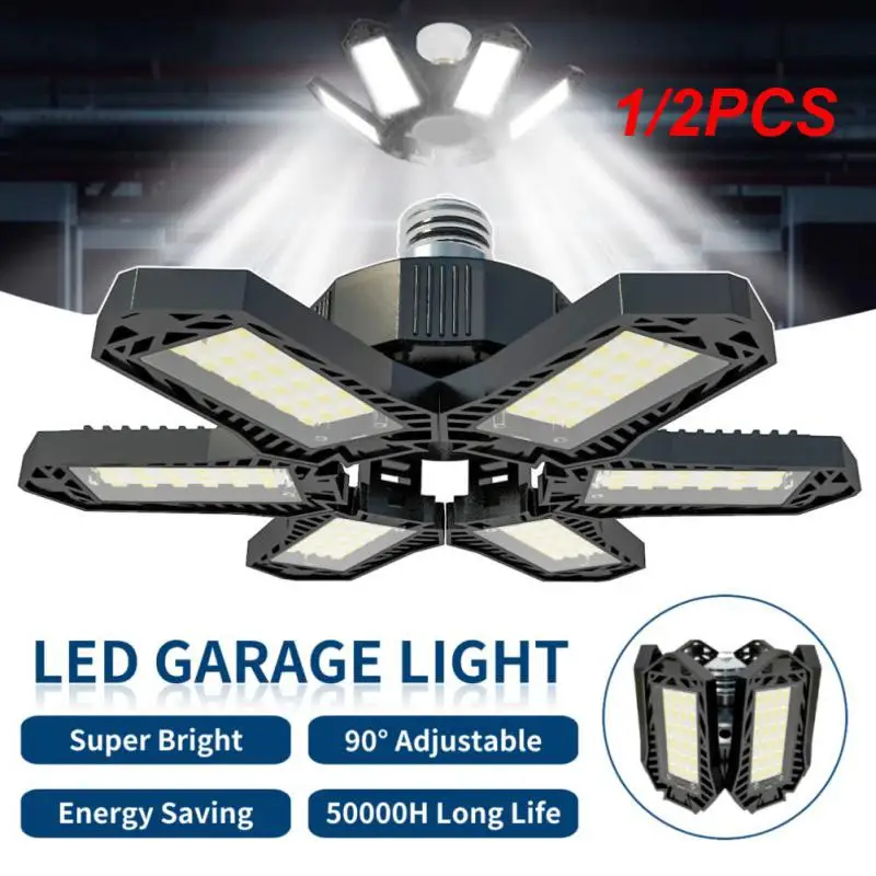 1/2PCS Panels LED Garage Light Deformable Ceiling Light Adjustable Led Bulb E27/E26 LED Lights For Garage Workshop Storage