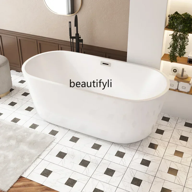 Acrylic independent bathtub, small household adult, hotel homestay bathtub