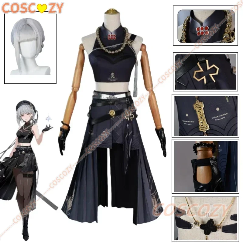 Sanhua Cosplay Game Wuthering Waves WuWa Cosplay Costume Wig  Anime Comic-Con Party Role Play Outfits for Women Cosplayers