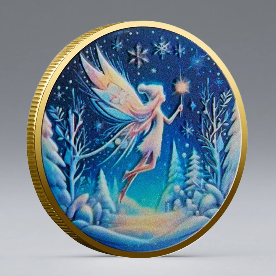 Tooth Fairy Gold Plated Commemorative Coin Teeth Change Commemorative Coin Lucky Gift