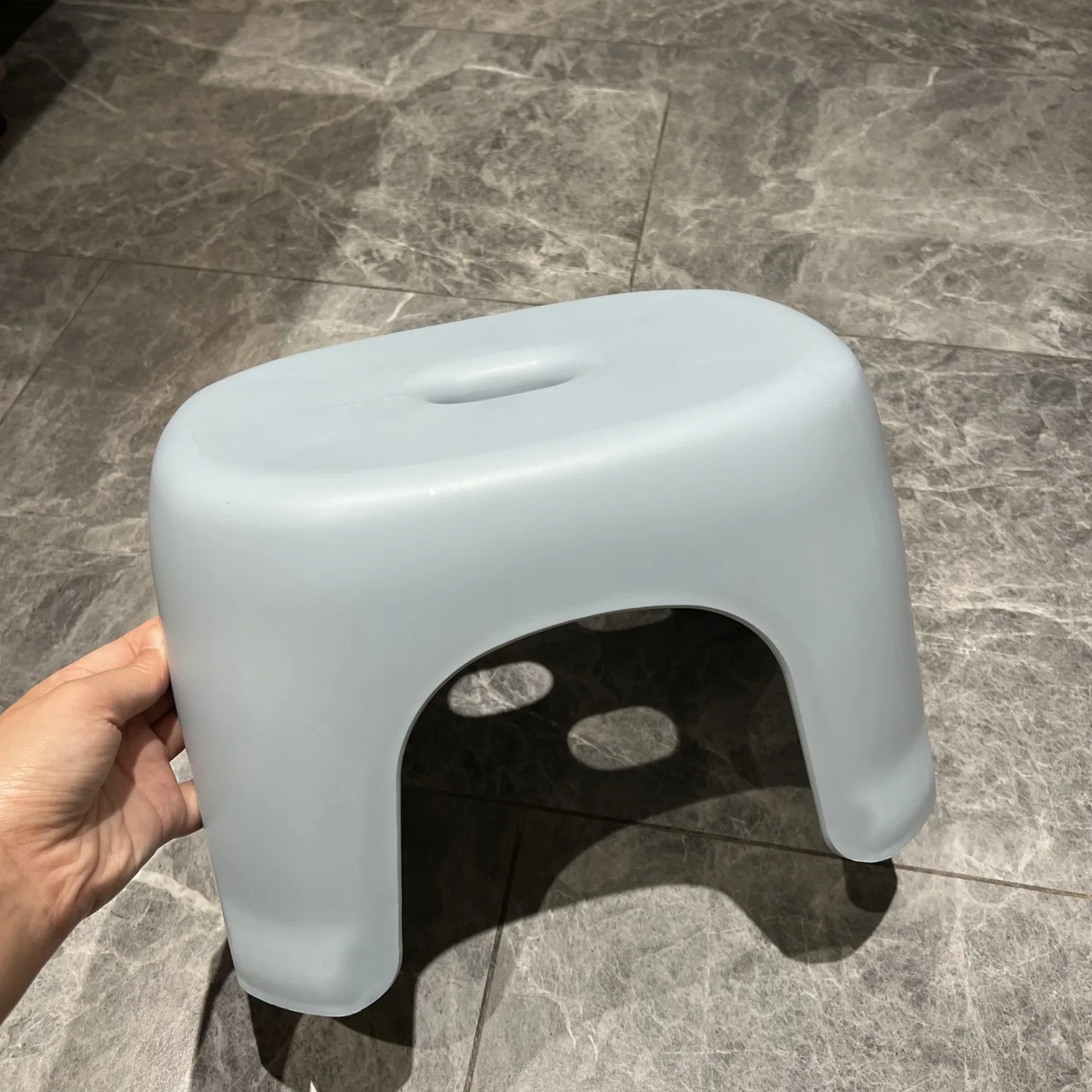 Small plastic stool for home use, stackable and thickened coffee table stool chair