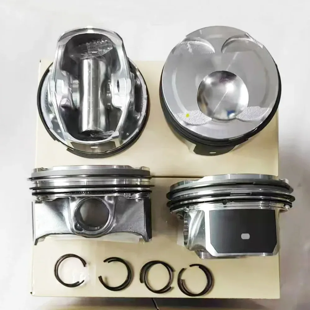 4 PCS FB5Z-6108-A FB5Z6108A Engine Piston Kit for Ford Escape Fusion Edge Lincoln MKC MKZ 2.0T 2.0L Ecoboost 2015-2020 STD Size