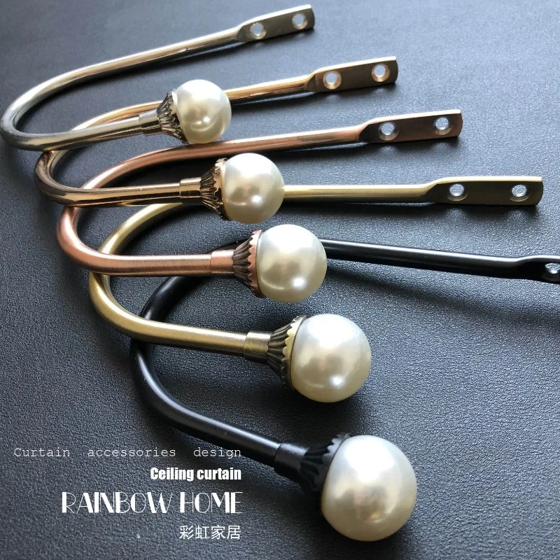 Pearl U-shaped curtain wall hook hook wall hook zinc alloy modern minimalist fashion Nordic style accessory