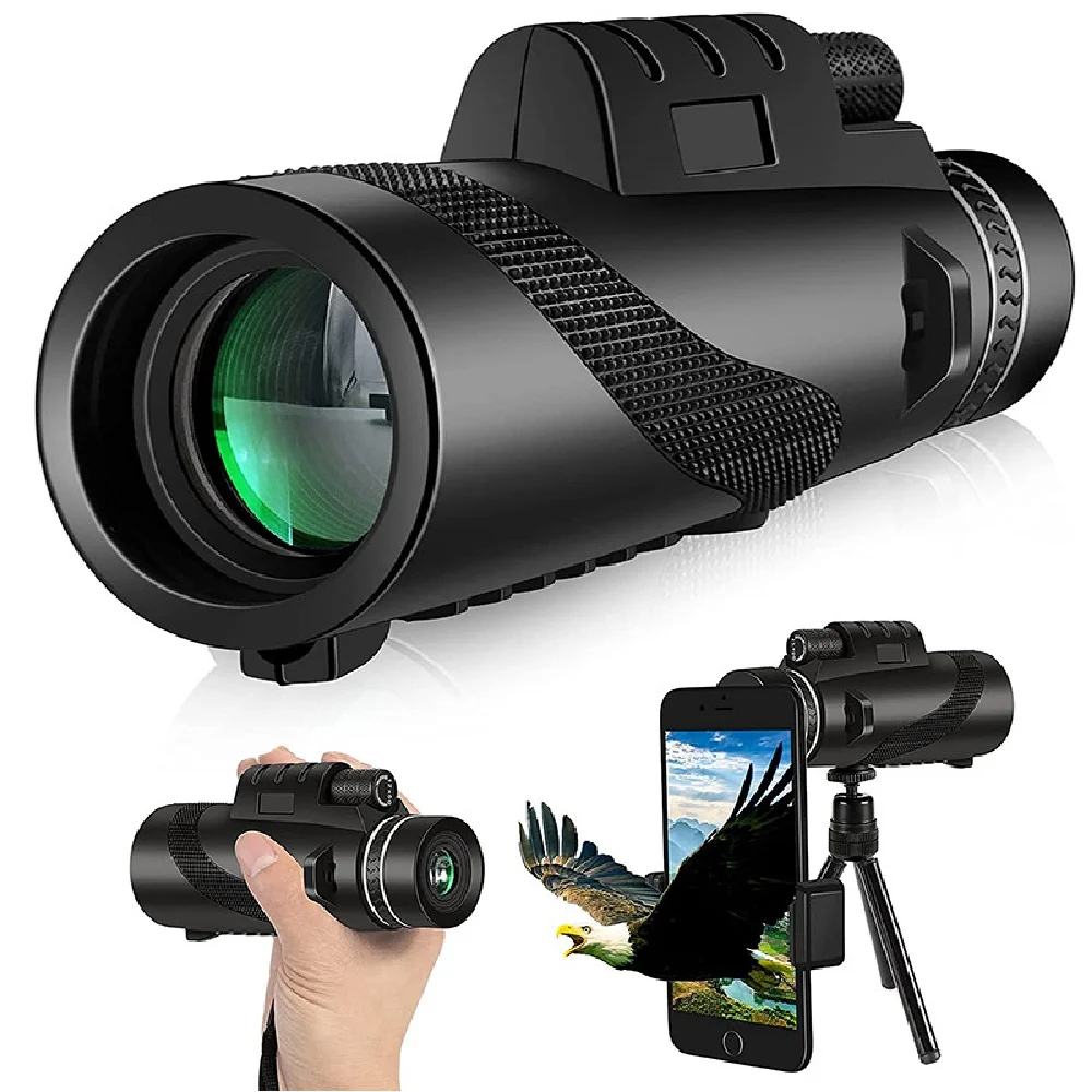 Monocular Telescope 80x100 Portable HD Zoom 5000M Telescope Long Distance Compact & Powerful for Hunting Sports Camping & Travel