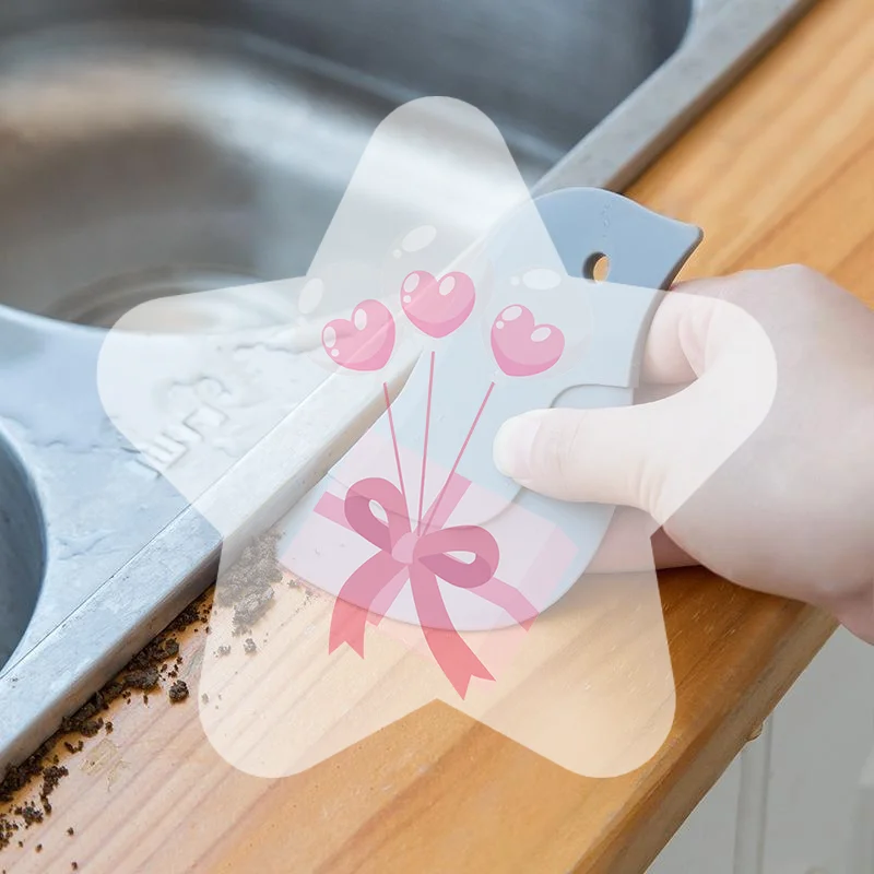 Household Kitchen Multifunctional Soft Scraper Dirt And Grease Cleaning Tool Silicone Scraper To Clean Pots And Oil Stains