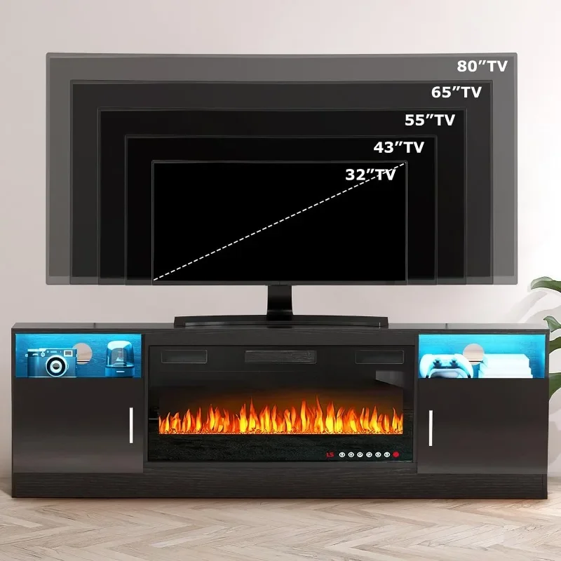 Fireplace TV Stand for TVs Up to 80