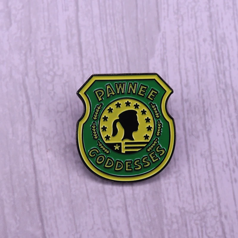 Parks and Recreation Pawnee Goddesses Enamel Pin Knope for President Cones Board Game Badge Ron Swanson Duke\'s Jazz Brooch