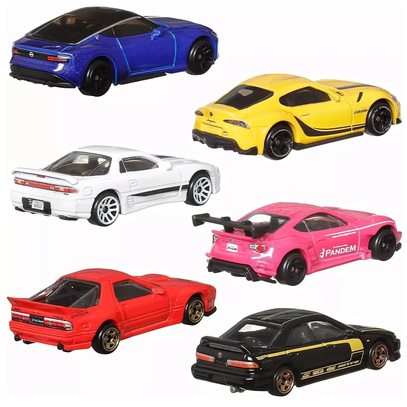 2024 Hot Wheels Street Of Japan JDM Multi Pack 6-Car Set Nissan Z Mazda RX7 Toyota GR Pandem 1/64 Diecast Cars Model Toy HRX54