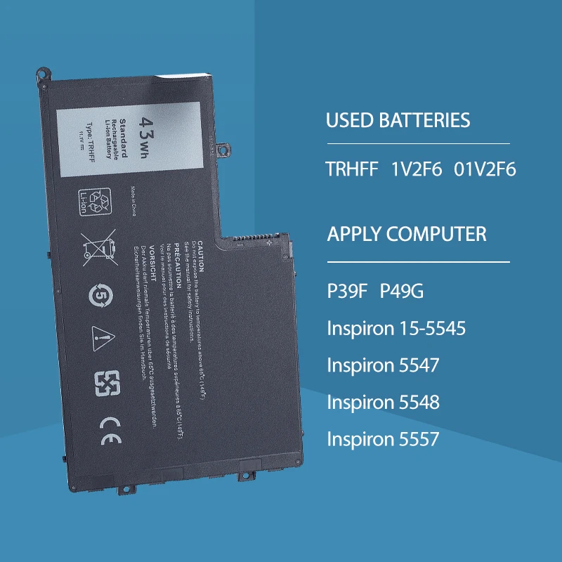 Somi-Batterie d'ordinateur portable TRHFF P39F P49G 43WH, pour Dell Inspiron 15 5445 5447 5448 5545 5547 5548 Latitude 14-3450 15-3550 0PD19 1V2F6