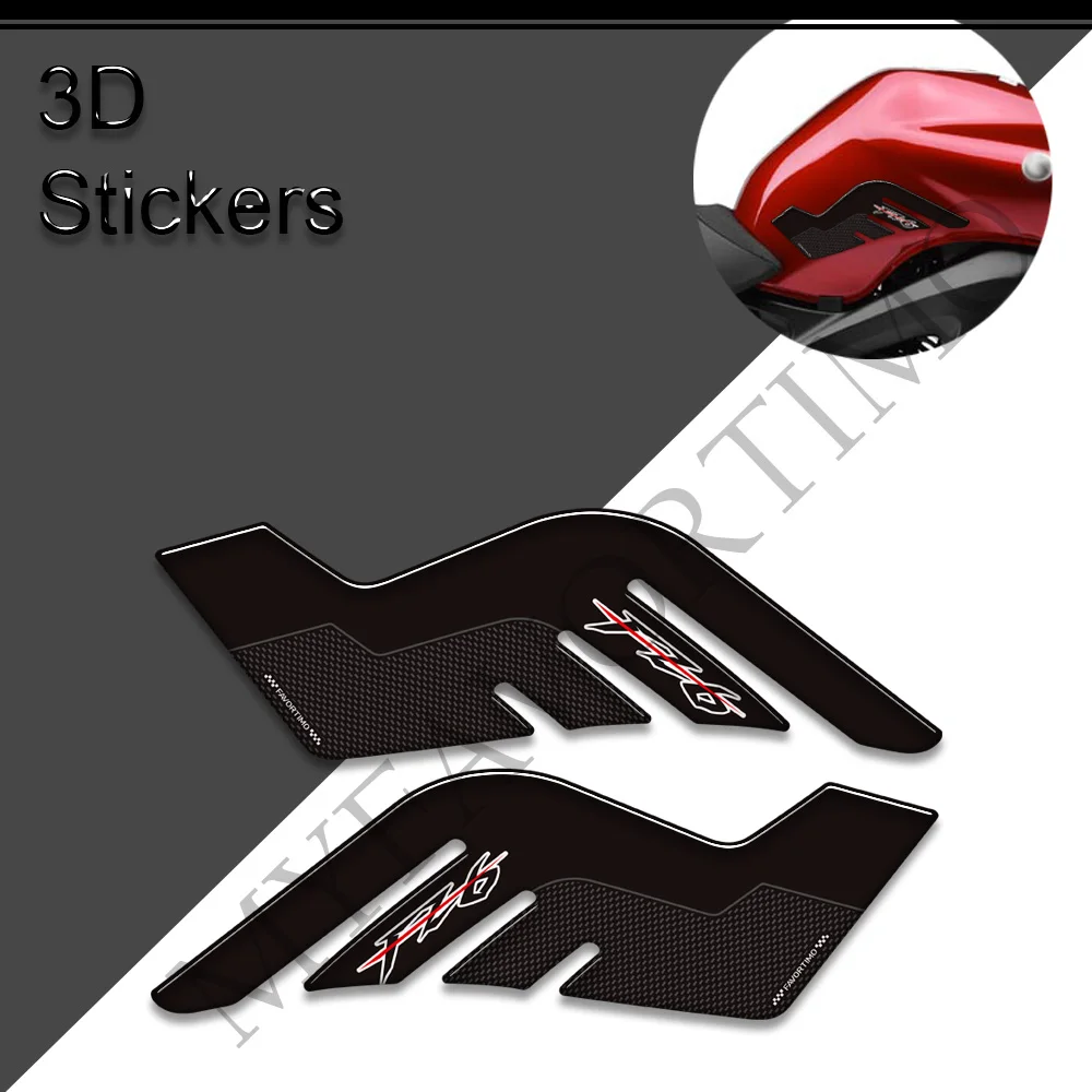 Motorcycle For Yamaha FZ6 S FZ6N Fazer FZ6R FZ 6 Protector Tank Pad Side Grips Gas Fuel Oil Kit Knee Stickers Decals