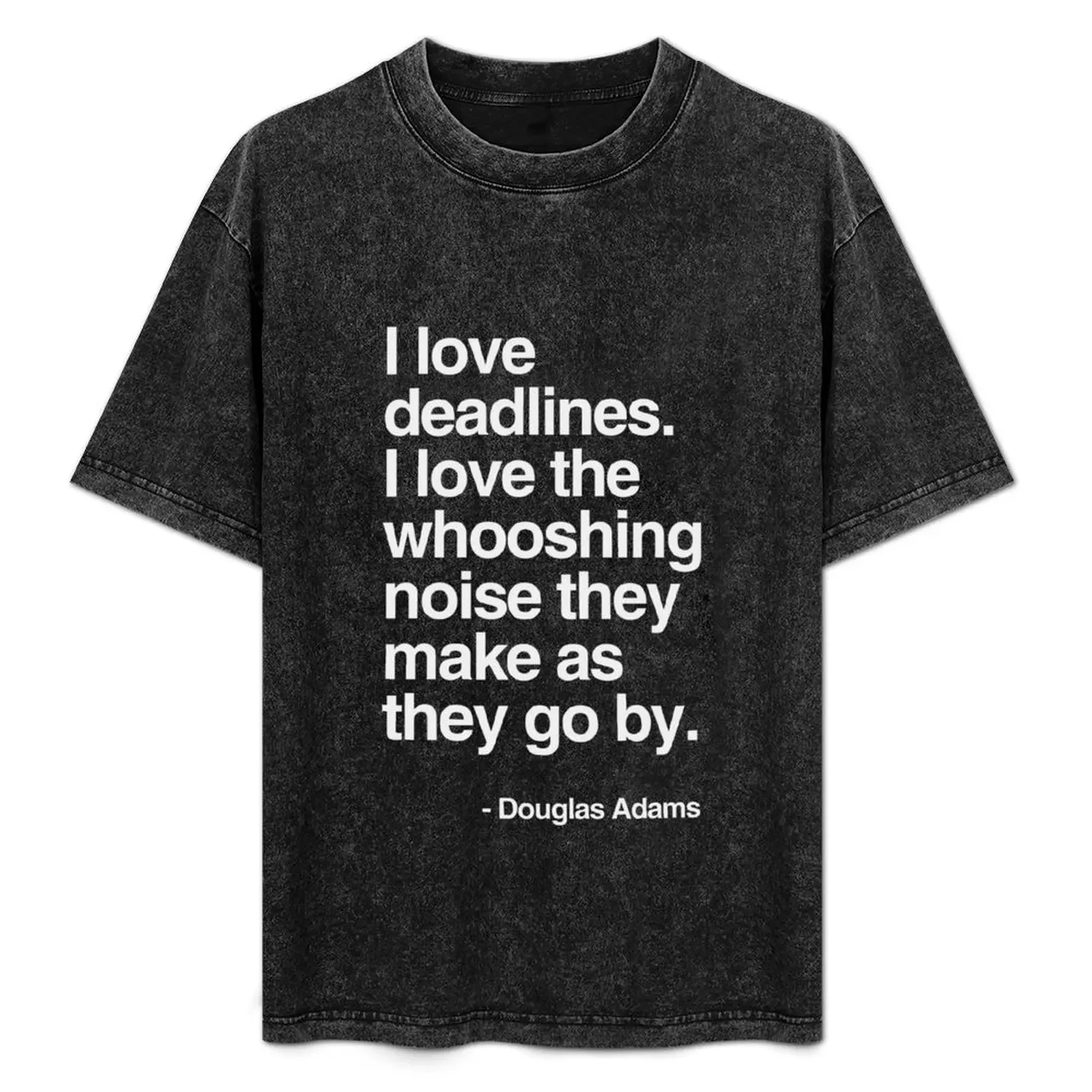 

Douglas Adams Deadline Lover T-Shirt oversized graphic tee summer tops mens clothes