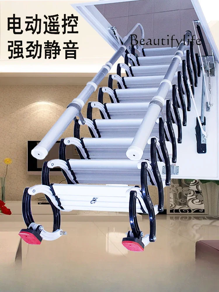 Attic Retractable Staircase Invisible Indoor Compound Shrinkage Stretch Automatic Folding Elevator