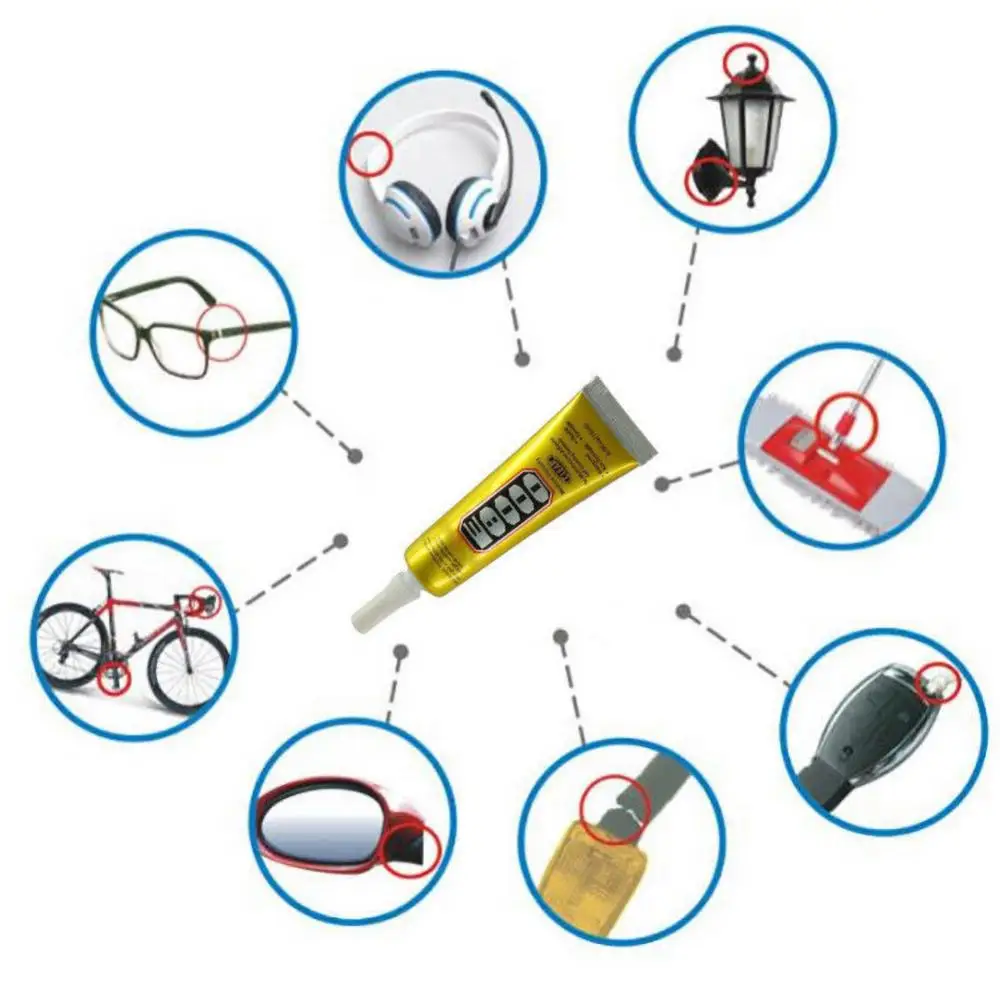 E8000 15ml colla adesiva sigillante per riparazione di gioielli con schermo per telefono artigianale fai-da-te trasparente