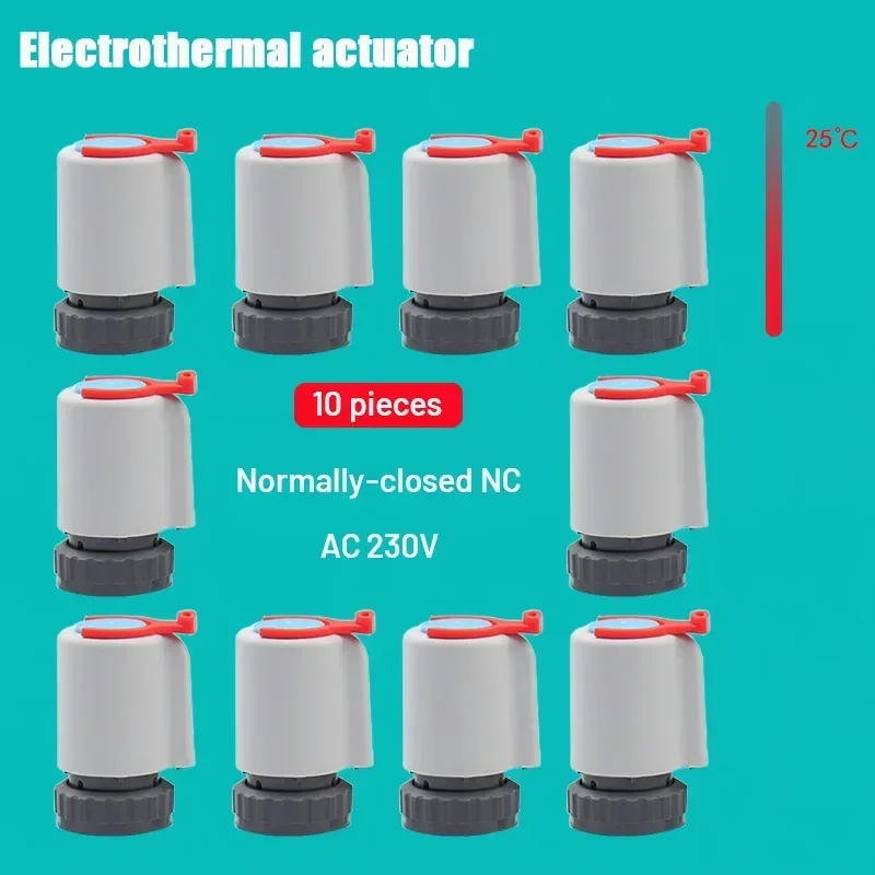 1/5/10Pieces 230VNC M30 * 1.5mm electric actuators for floor heating manifold constant temperature radiator valve