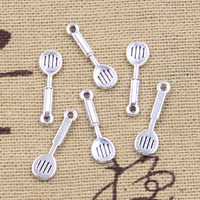 100pcs Charms Kitchen Cooking Spatula 18x5mm Antique Silver Color Pendants DIY Crafts Making Findings Handmade Tibetan Jewelry