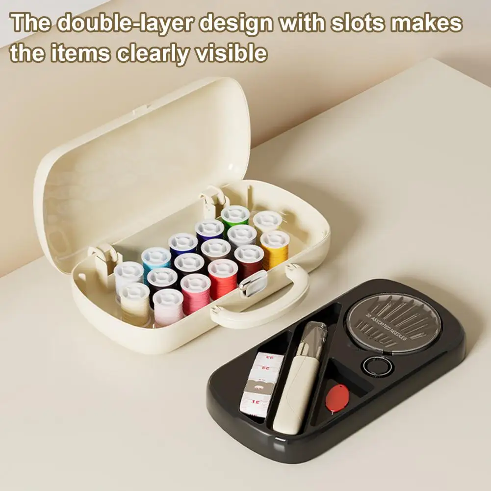Travel Sewing Kit Sewing Thread Kit Portable Sewing Kit with 16 Color Threads Needles Scissors Thimble Tape Measure for Travel