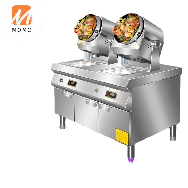 Large Commercial Automatic Cooker Automatic Drum Frying Pan Smart Canteen Hotel School Cooking Machine for Frying