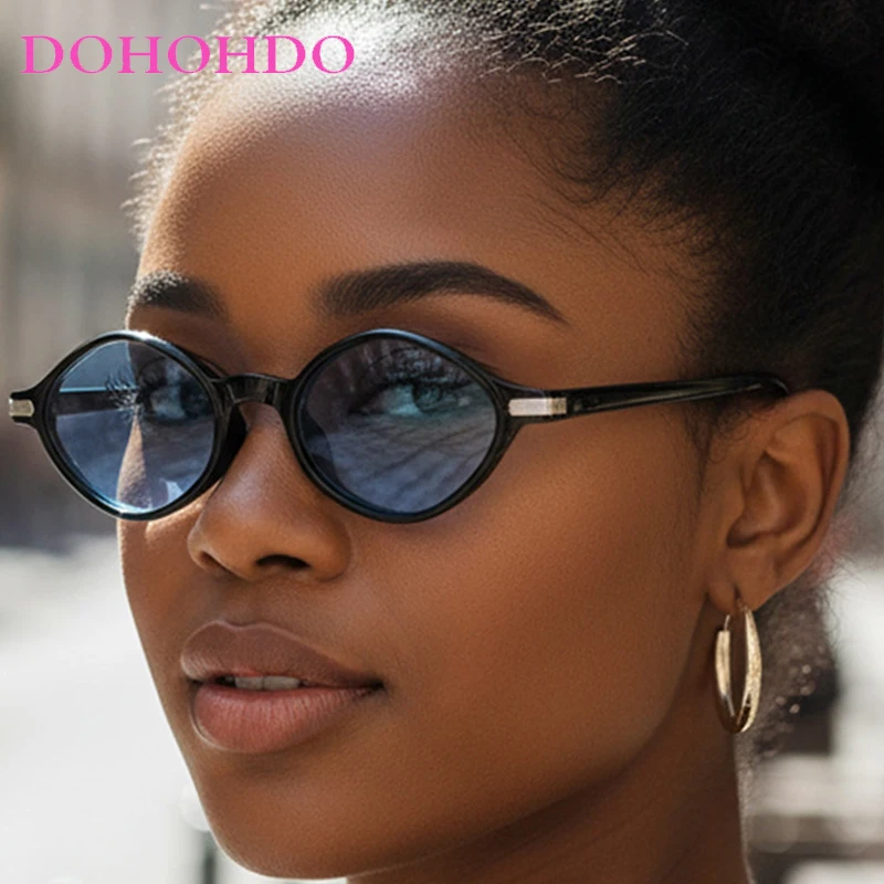 

Fashion Retro Oval Rice Nail Women Sunglasses Classic Luxury Small Frame Men Sunglass Outdoor Travel Driving Shades UV400 Lentes