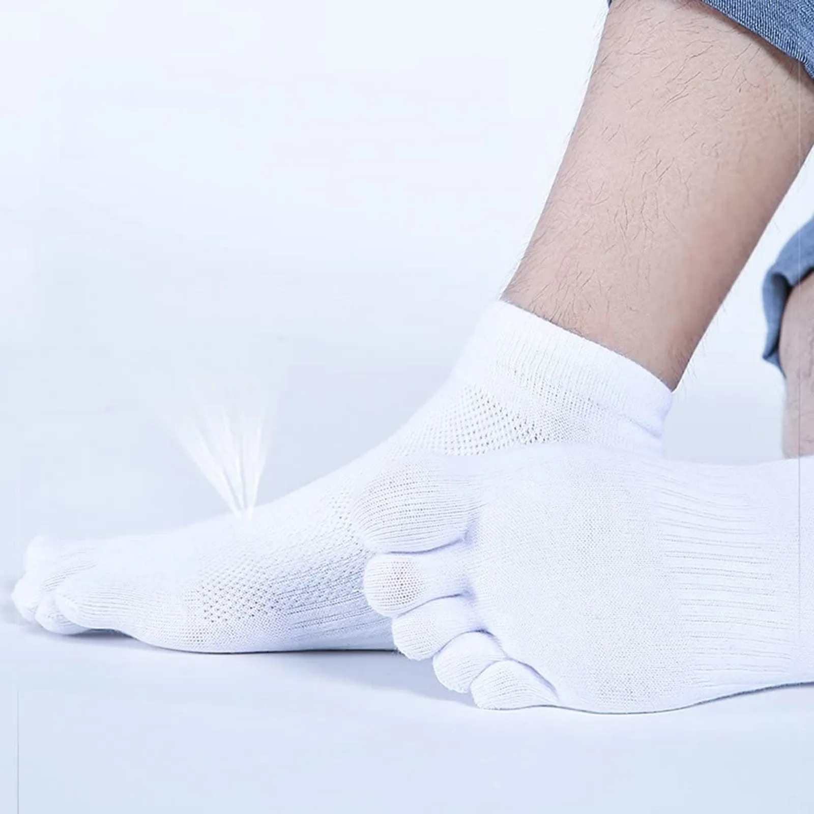 

Носки на пять пальцев ‌ Невероятный дышащий комфорт ‌ Белые хлопковые разделители пальцев ног ‌ ‌ Антиблистерные носки для бега ‌ Обучайте оборудование для фитнеса