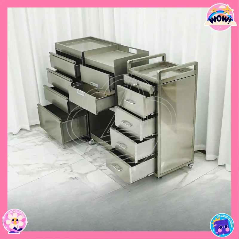 Salon Tool Storage Cabinet, Mirror Side Organizer for Hair Stylist &  Shop