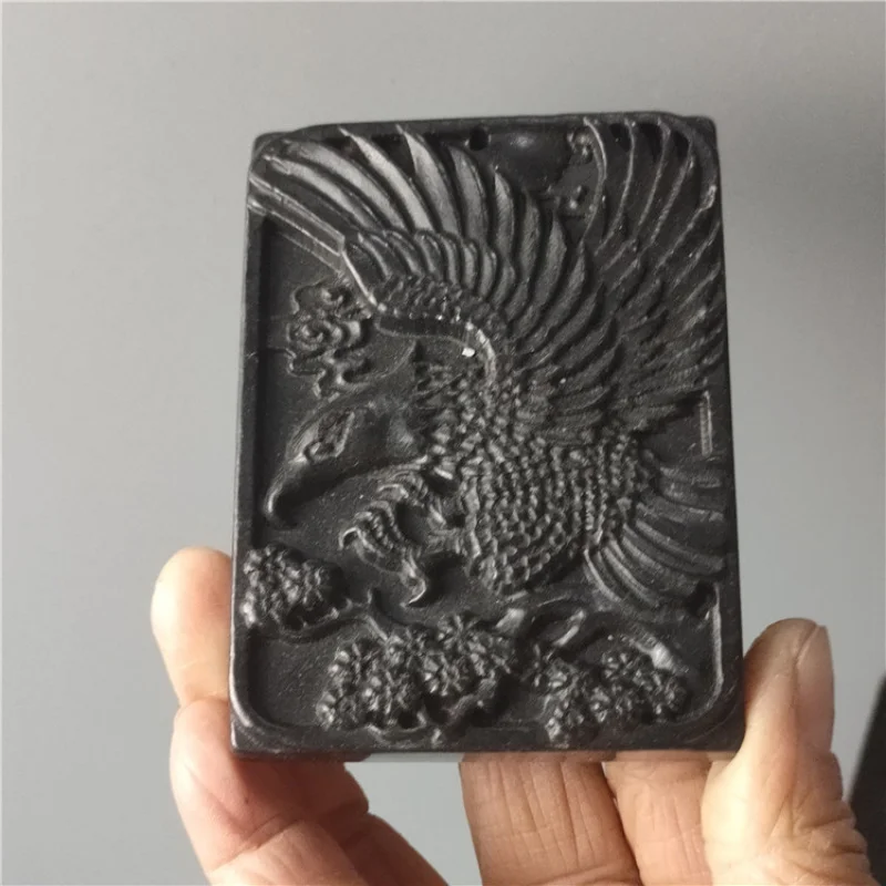 Antique Jade Natural Distressed Crafts Magnetic Iron Stone Hongshan Culture Dapeng Wings Hanging Piece Pendant Hand Pieces