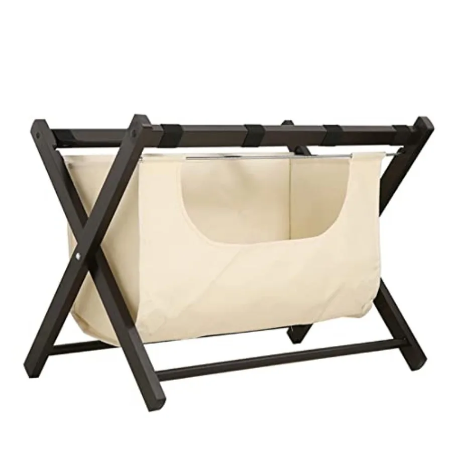 

Space-Saving Hotel Luggage Rack - Foldable 65cm Wood Storage Shelf for Room and Living Room - Modern Simple Design, Ideal for H