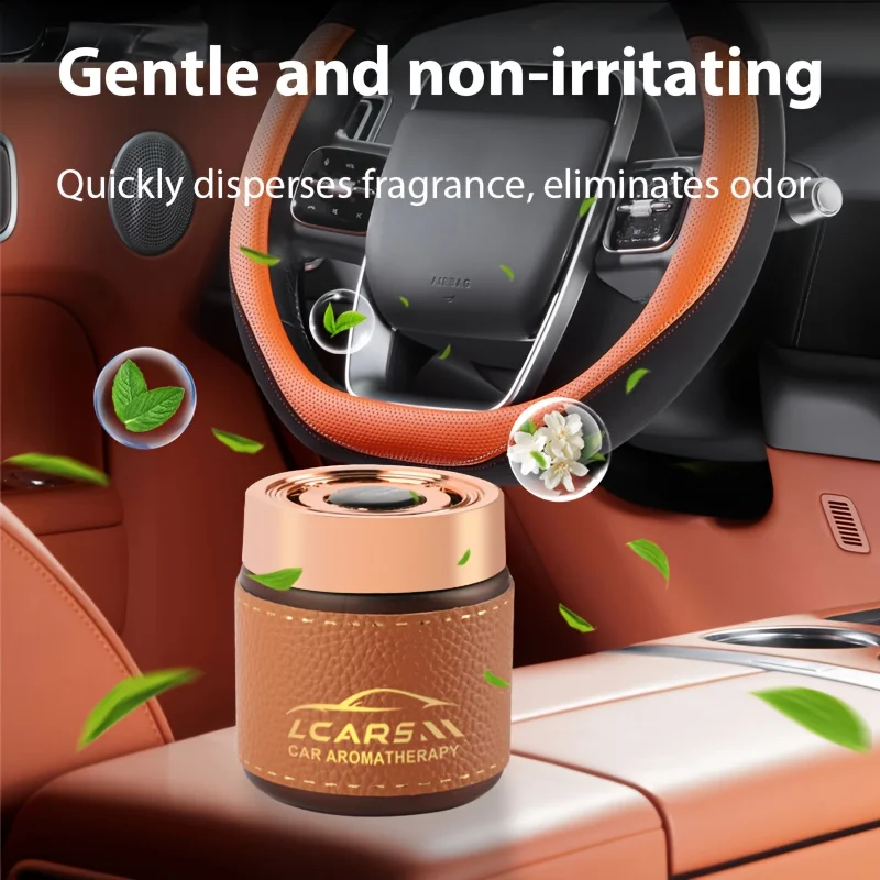 Lcars Car Fragrance - Specialized for Men and Women, Car Odor Eliminator, Pu Leather Fragrance Balm, Cologne, Ocean, Gardenia, Osmanthus, Multi-Color, High-End, Long-Lasting Light Fragrance, Dual-Use for Car, Home, Office, Car Air Freshener, Light Fragrance, Non-Irritating