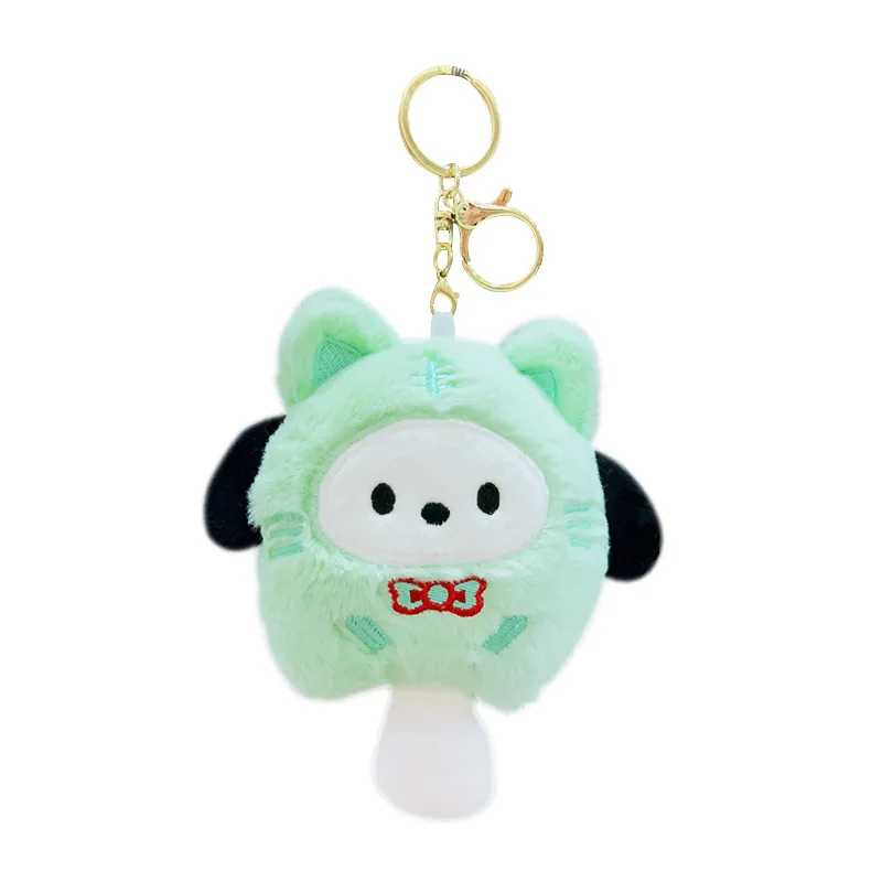 2025 miniso série kuromi bonito menina pingente de pelúcia boneca chaveiro hellokitty mymelody pochacco boneca brinquedo presente das crianças