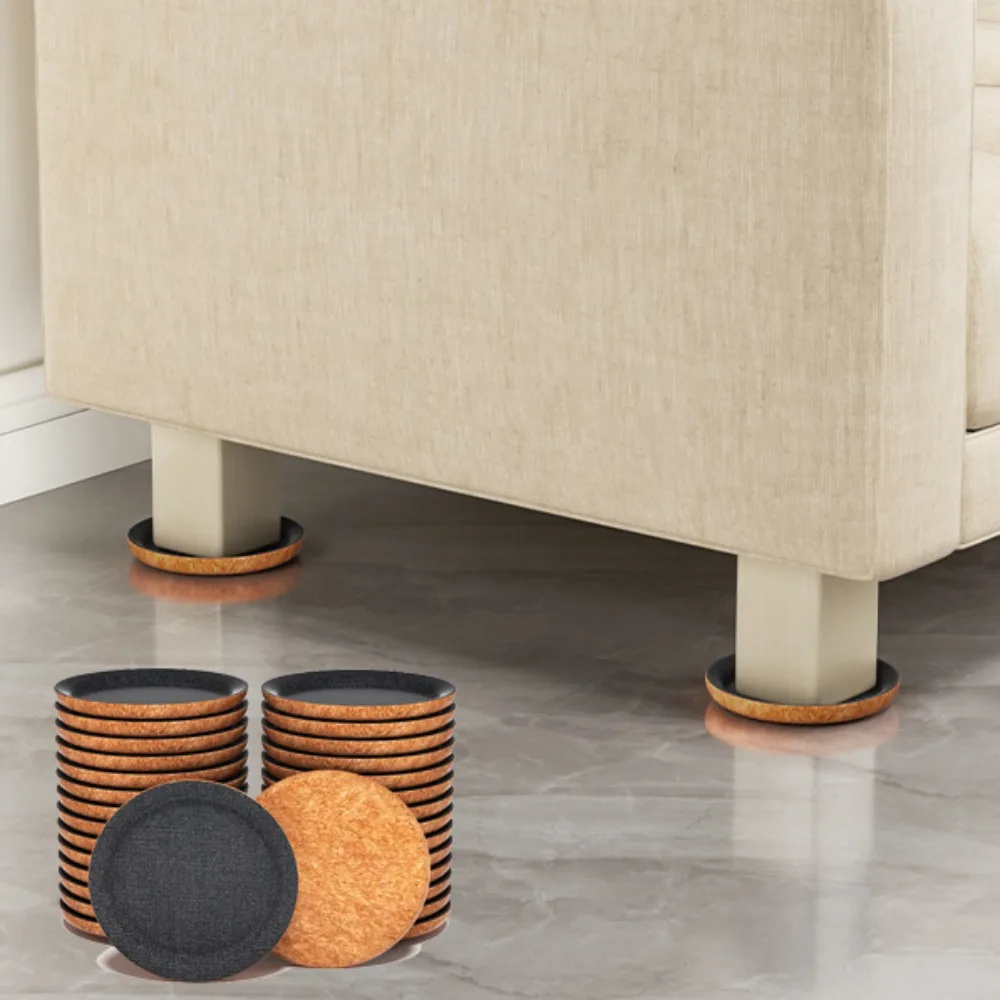 

New Non-woven Fabric Furniture Foot Pads Floor Protector Round Anti Vibration Pads Multifunctional Non-slip Shock Mute Mats Bed