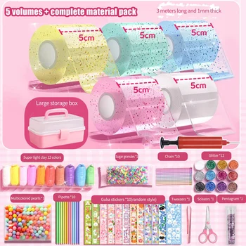 ノンマーク-粘着テープ,手工芸品,おもちゃ,再利用可能な色,べたつかないナノ